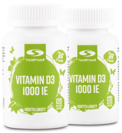 Miniatyrbild Healthwell Vitamin D3 1000 IE, 240 kaps