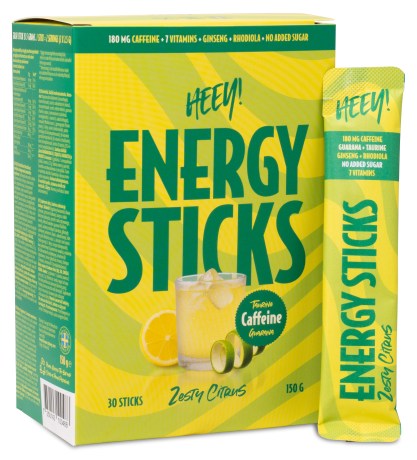 Miniatyrbild HEEY Energy Sticks Koffein+Guarana, Zesty Citrus, 30 sach�er