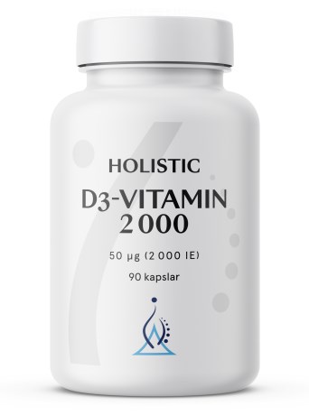 Miniatyrbild Holistic D3-vitamin 2000 IE, 90 kaps, 2000 IE