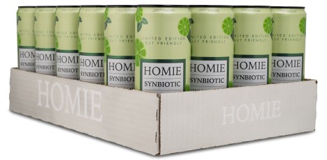 Miniatyrbild Homie Wake Up Synbiotic, Lime/Mynta, 24-pack