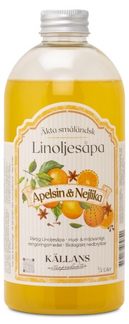 Miniatyrbild K�llans Naturprodukter Linoljes�pa Doft, 500 ml, Apelsin & Nejlika