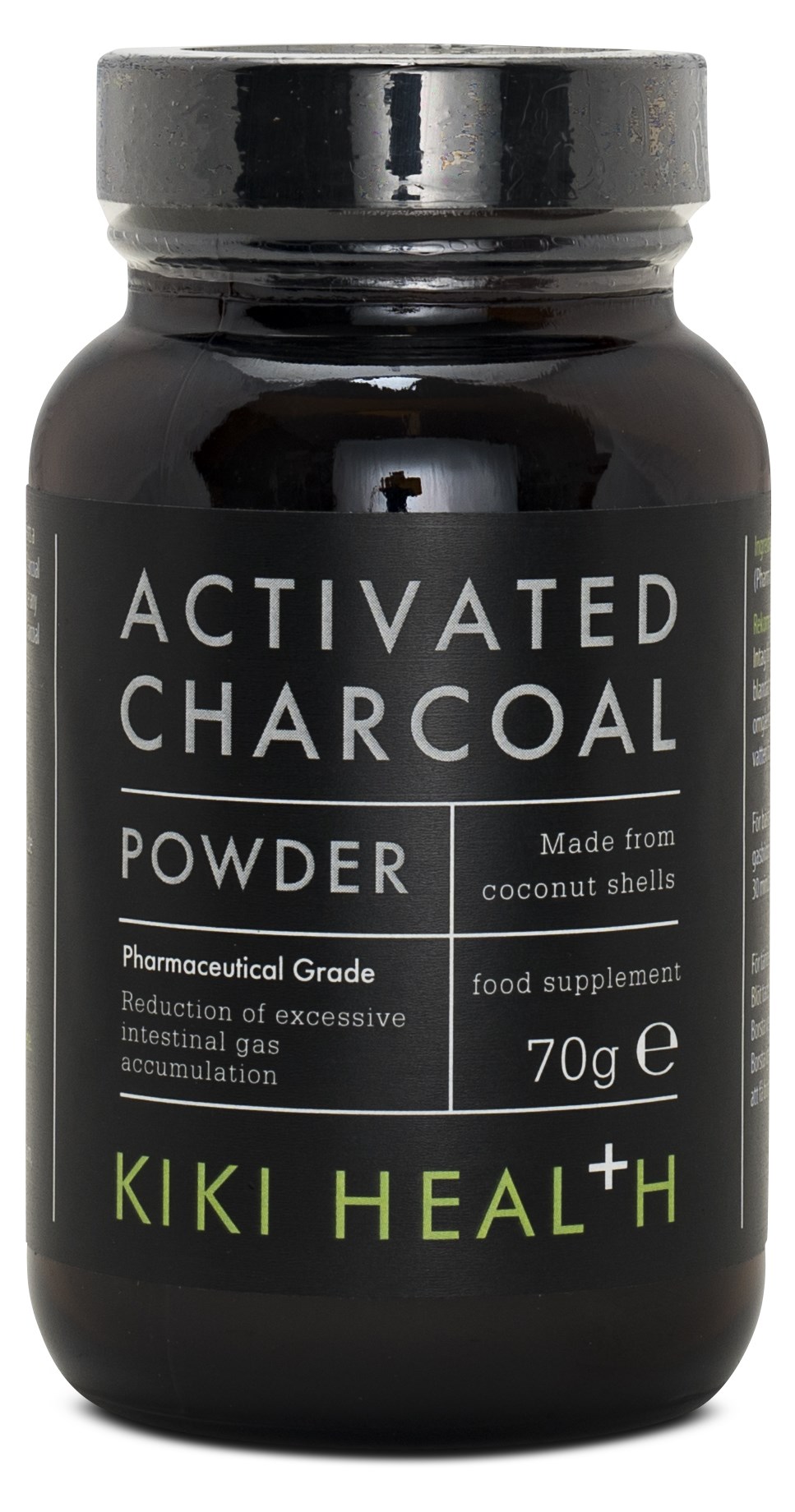 Activated Charcoal Powder Aktivt kol från KiKi Health Svensk Hälsokost