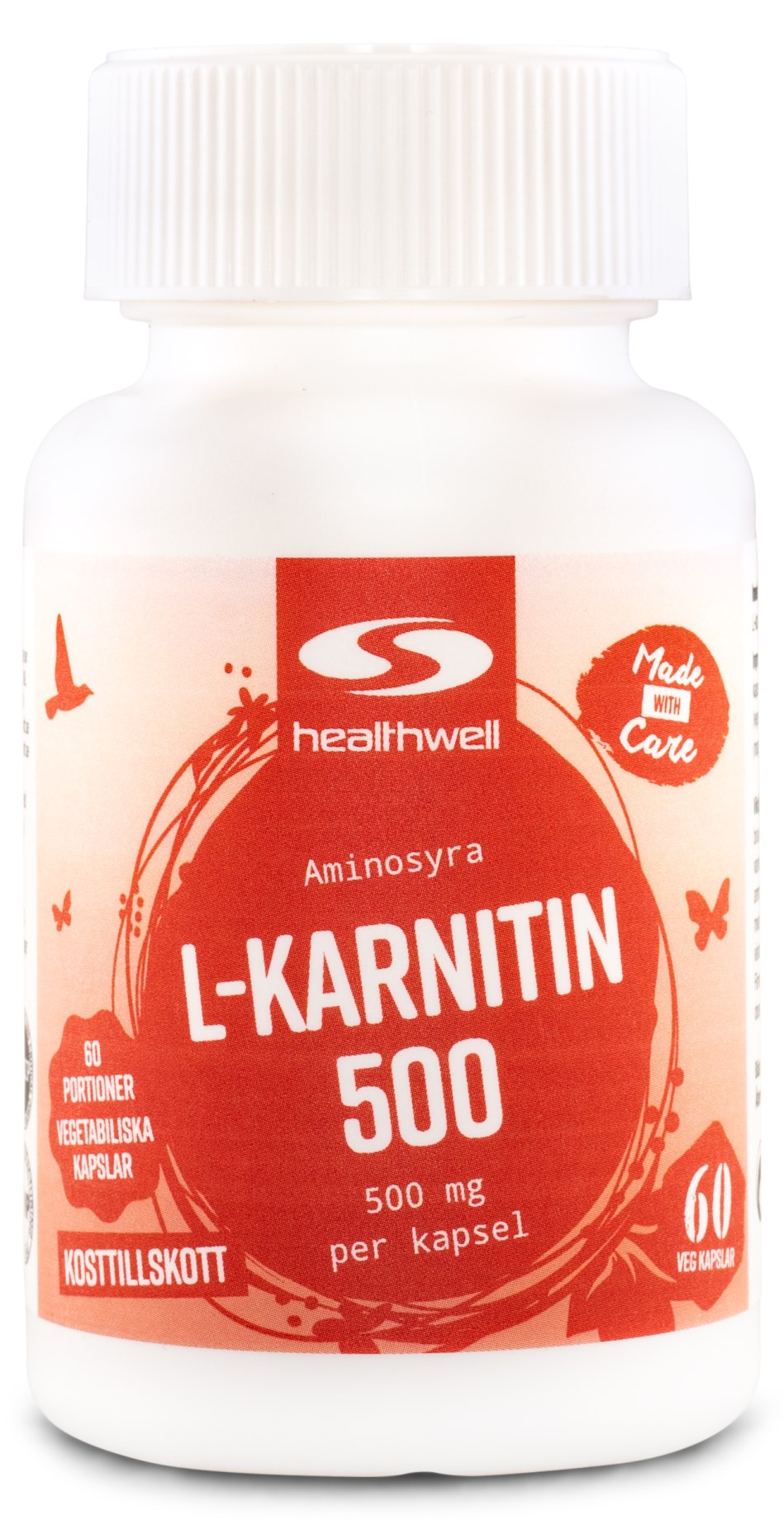L-karnitin 500 mg | Vegan | Svensk Hälsokost