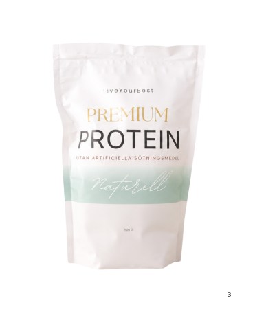 Miniatyrbild LiveYourBest Premium Protein, Naturell, 500 g