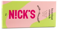 Miniatyrbild Nicks Milk Chocolate, Hazelnut crunch , 75 g