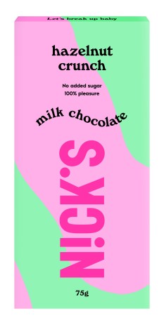 Miniatyrbild Nicks Milk Chocolate, Hazelnut crunch , 75 g