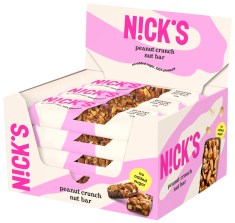 Miniatyrbild Nicks Nut Bar, Peanut Crunch, 12-pack