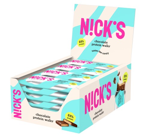 Miniatyrbild Nicks Protein Wafer, Chocolate, 24-pack