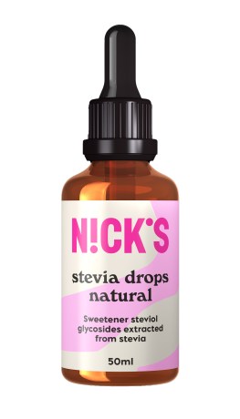 Miniatyrbild Nicks Stevia Drops, Natural, 50 ml