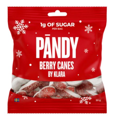 Miniatyrbild Pndy Candy Berry Canes by Klara, 50 g