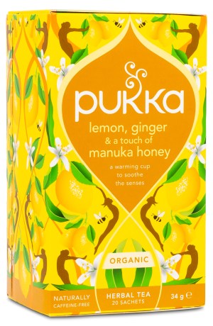 Miniatyrbild Pukka Te Lemon, Ginger & Manuka, 20 p�sar