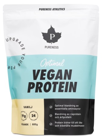 Miniatyrbild Pureness Athletics Optimal Vegan Protein, Vanilj, 600 g