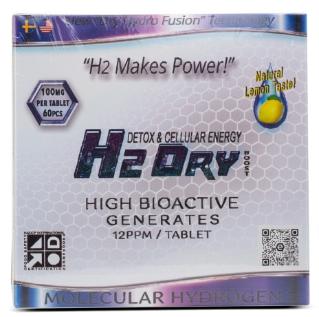 Miniatyrbild Quantum Energy H2 Dry V�tetabletter 12ppm, Citron, 60 tabl