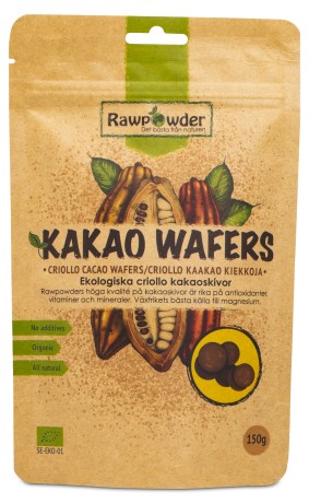 Miniatyrbild RawPowder Kakao Wafers EKO, 150 g