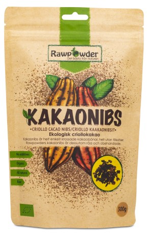 Miniatyrbild RawPowder Kakaonibs Criollo, 300 g