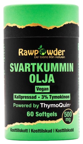 Miniatyrbild RawPowder Svartkumminolja 500 mg, 60 softgel