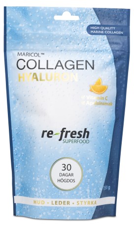 Miniatyrbild Re-fresh Superfood Collagen Hyaluron +C, Apelsin, 150 g