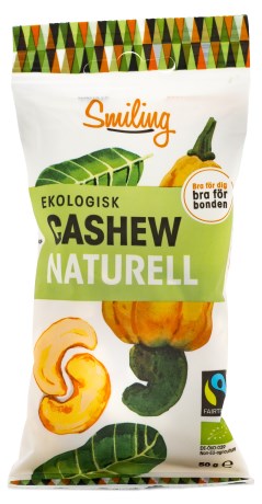 Smiling Cashew Fairtrade EKO, Livsmedel - Smiling