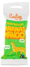 Smiling Fruktbollar Mango/Ananas/Lime Fairtrade