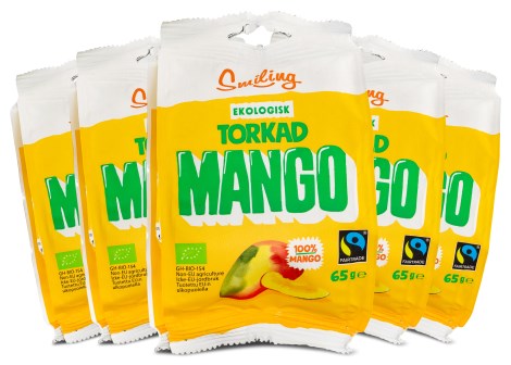 Smiling Torkad Mango Fairtrade EKO, Livsmedel - Smiling