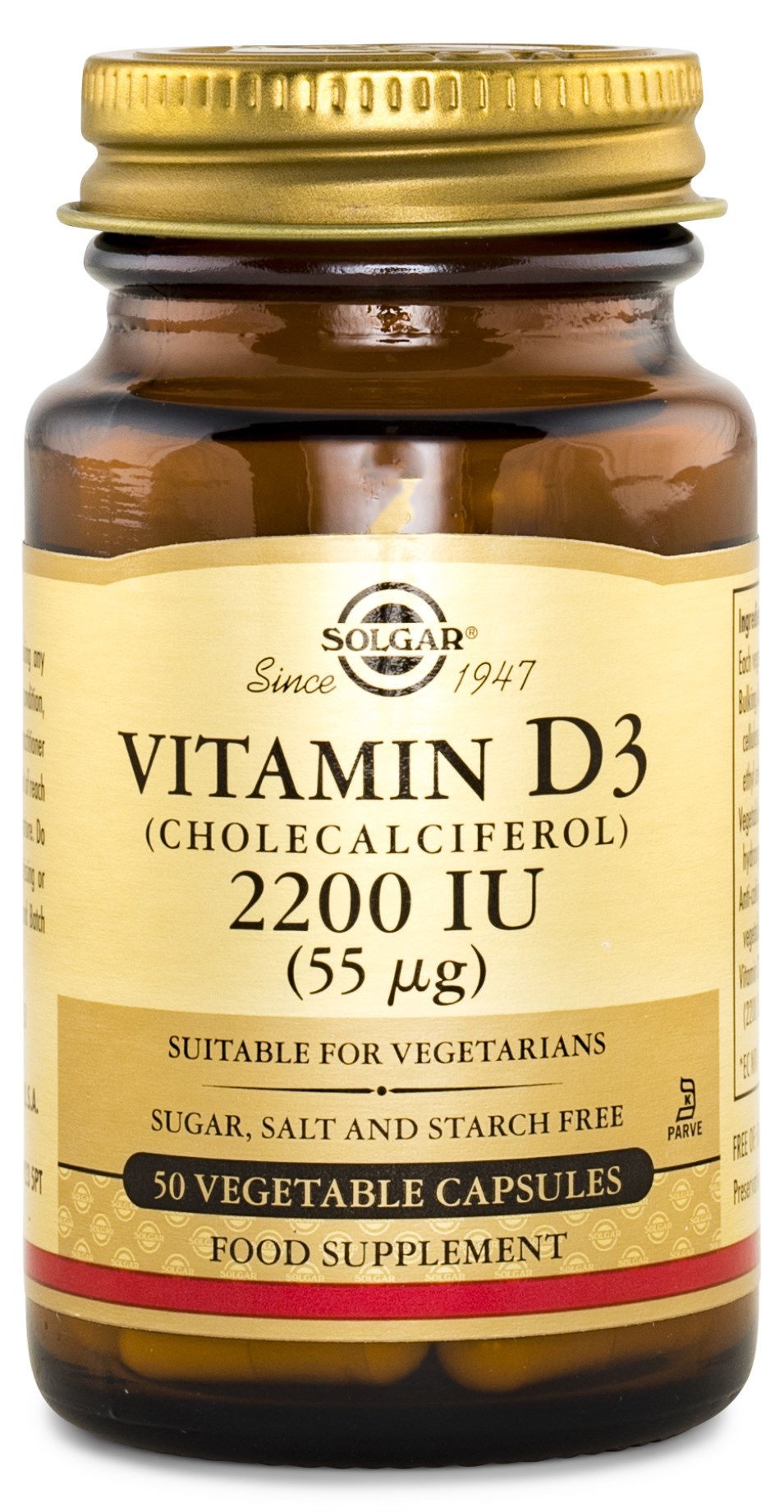 Solgar Vitamin D3 2200 IE | Svensk Hälsokost