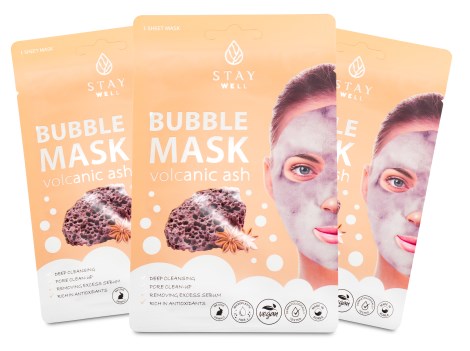 Miniatyrbild StayWell Deep Cleansing Bubble Mask, 3-pack, Volcanic