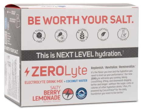 Miniatyrbild Trace Minerals ZEROlyte Electrolyte Drink Mix Salty, Berry Lemonade, 30-pack