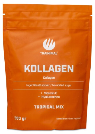Miniatyrbild Trainimal Kollagen + Hyaluronsyra, Tropical Mix, 0,5 kg