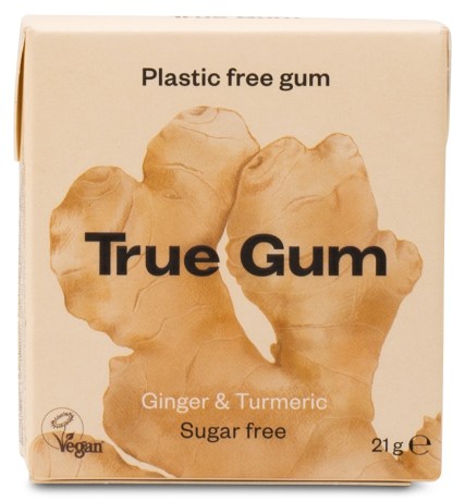 Miniatyrbild True Gum Tuggummi, 1 st, Ginger & Turmeric