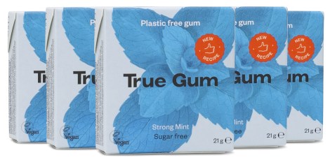 Miniatyrbild True Gum Tuggummi, 5-pack, Strong Mint