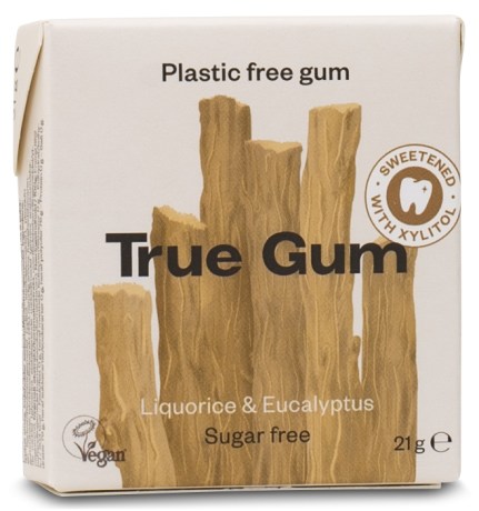 Miniatyrbild True Gum Tuggummi, 1 st, Liquorice & Eucalyptus