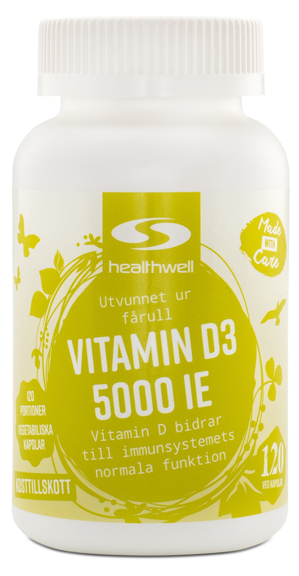 Vitamin D3 5000 IE | Extra högdoserade D3 kapslar | Svensk Hälsokost