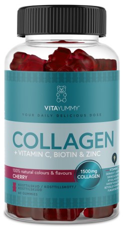 Miniatyrbild VitaYummy Collagen, Cherry, 60 Gummies