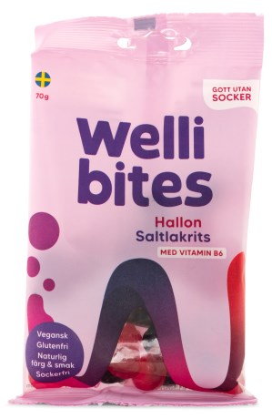 Wellibites Hallon & Saltlakrits, Livsmedel - Wellibites