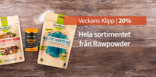 Veckans klipp! 20% på hela sortimentet från RawPowder