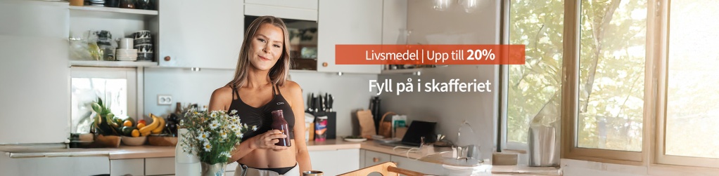 Livsmedel och tillbehr upp till 20%