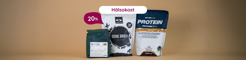 20% rabatt p� h�lsokost