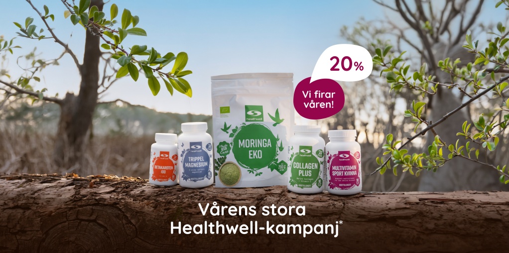 20% p� Healthwell vid k�p �ver 500 kr
