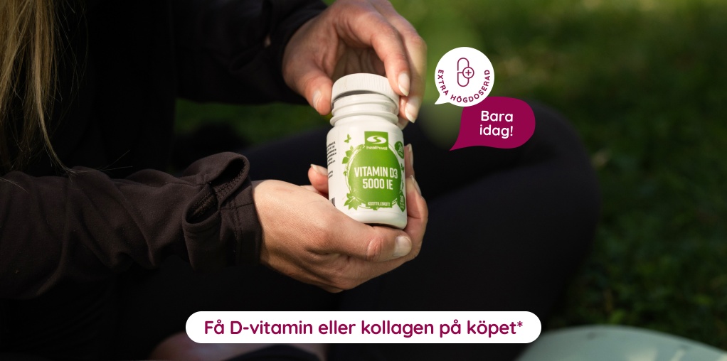 Bara idag! Handla Healthwell f�r 500 kr - v�lj mellan 30 kaps D-vitamin eller kollagen p� k�pet