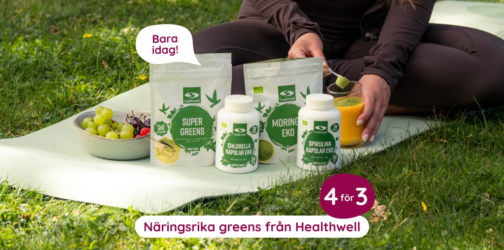 Bara idag! 4 f�r 3 p� utvalda greens fr�n Healthwell