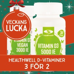 Veckans Lucka: 3 för 2 på alla Healthwell D-vitaminer