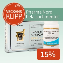 Veckans klipp! 15% rabatt p hela sortimentet frn Pharma Nord