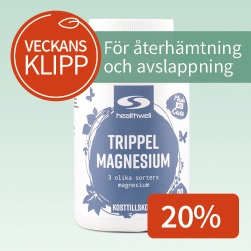 Veckans klipp! 20% rabatt p Healthwell Trippel Magnesium