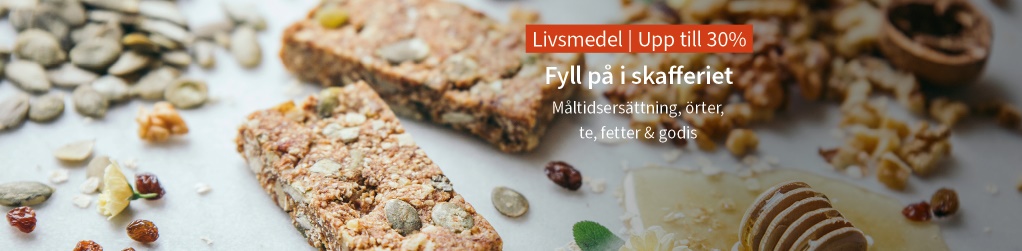 Upp till 30% rabatt p utvalda livsmedel