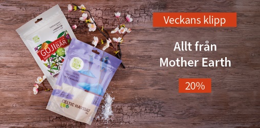 Veckans klipp! 20% rabatt p hela sortimentet frn Mother Earth