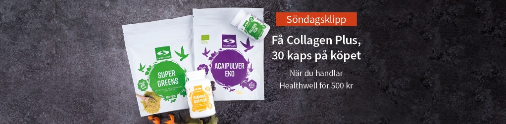 Sndagsklipp! Handla Healthwell fr 500 kr, f gva