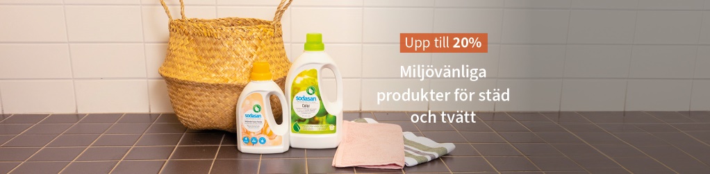 Upp till 20% rabatt p miljvnliga produkter fr std och tvtt