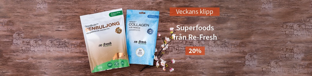 Veckans klipp! 20% rabatt p hela sortimentet frn Re-fresh