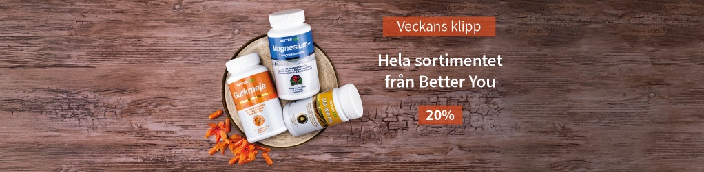 Veckans klipp! 20% rabatt p hela sortimentet frn Better You