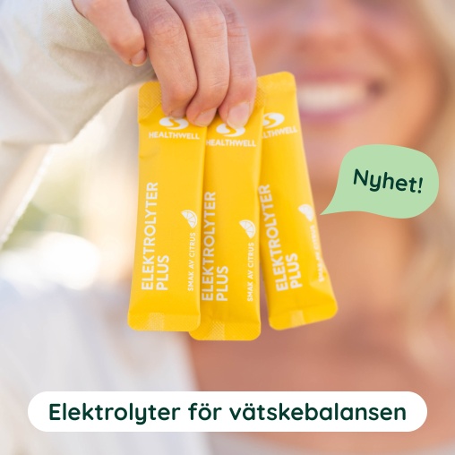 Nu lanserar vi Healthwell Elektrolyter Plus - Elektolyter i smidiga dosportioner
